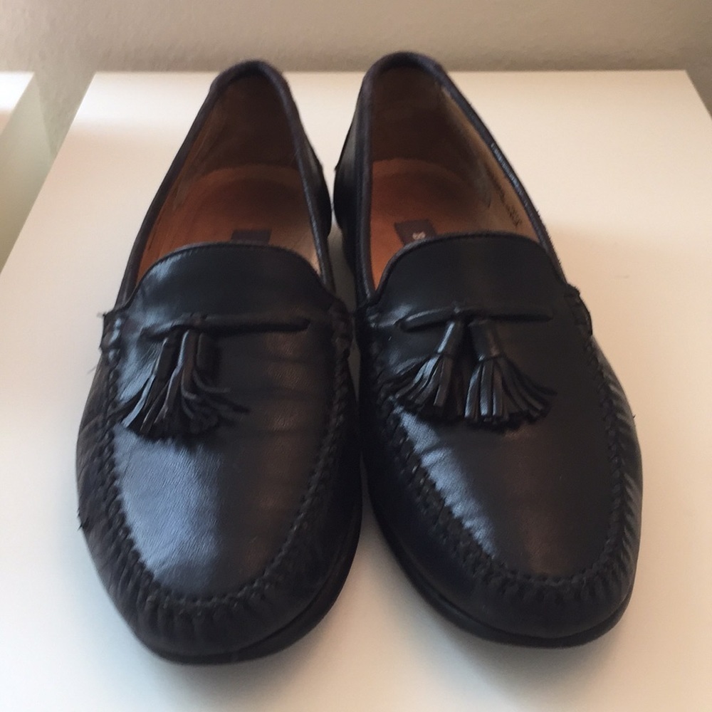 Bally leather tassel loafers.